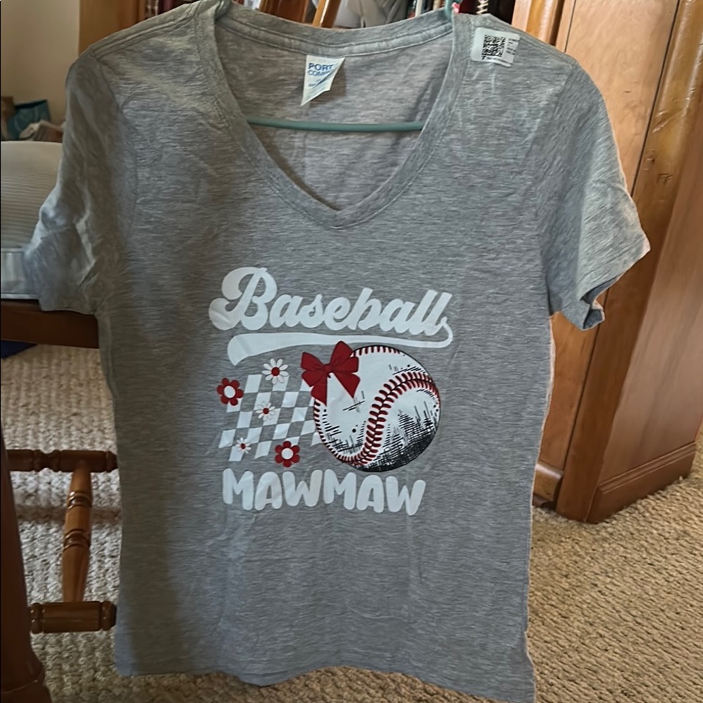 Gray Baseball Graphic Women's Tee